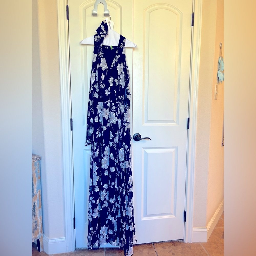 Midi beautiful blue spring dress. Perfect for weddings!